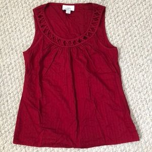 Loft red sleeveless top Size 2